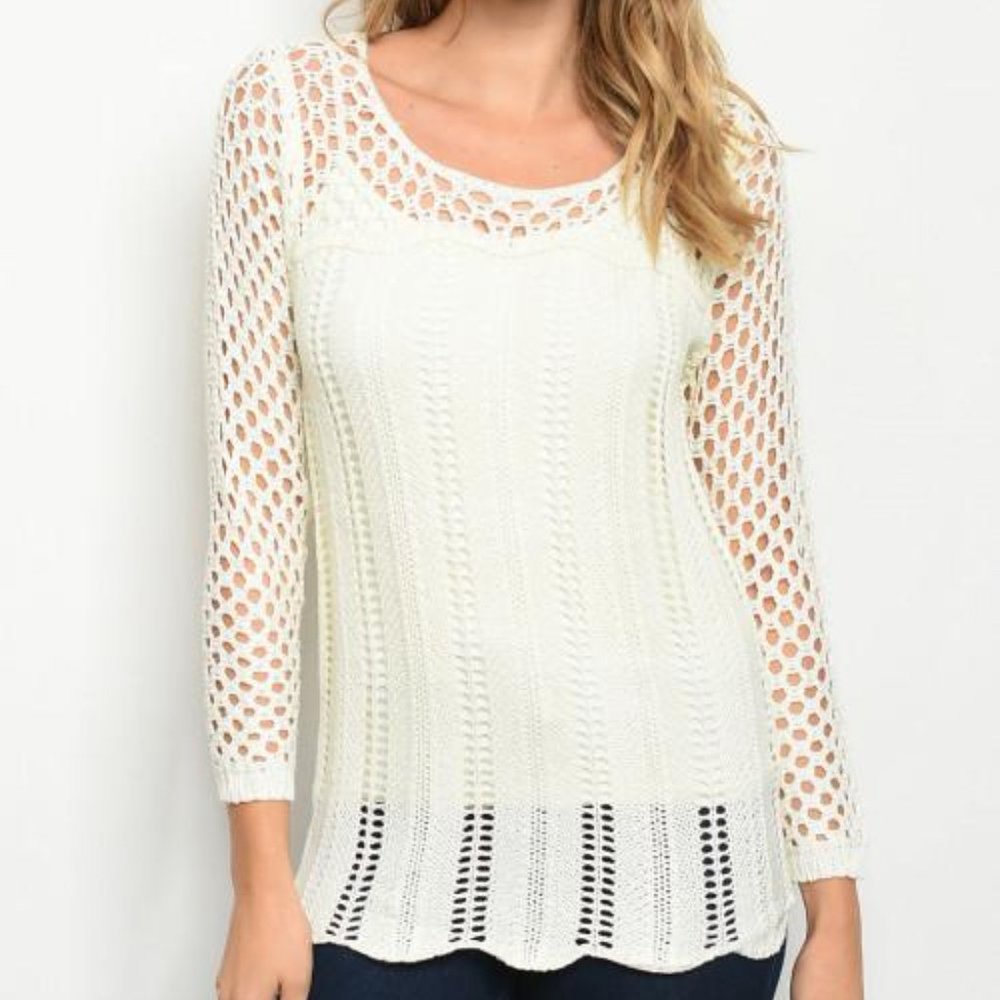 Airy Open Stitch Sweater